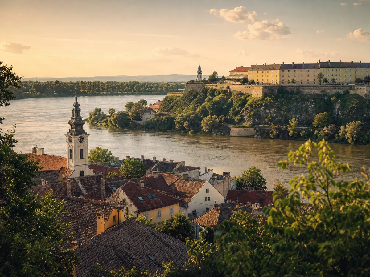 Pogled na Novi Sad i Petrovaradinsku tvrđavu